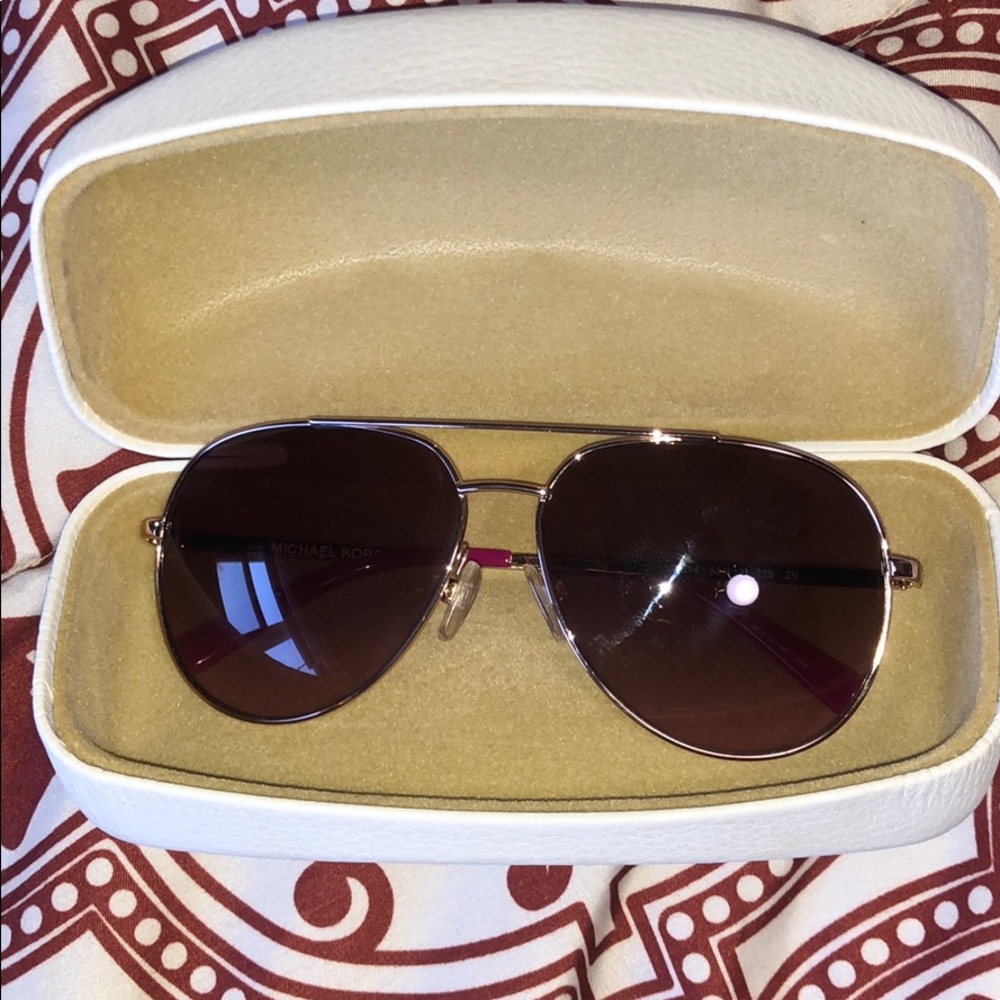 Michael Kors Rose Gold aviator sunglasses
